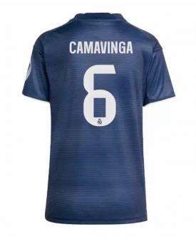 Real Madrid Eduardo Camavinga #6 Maglia Gara Trasferta Repliche 2025-26 Donna Maniche Corte